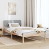 vidaXL Bed frame Brown and light grey 100 x 200 cm Solid pine wood