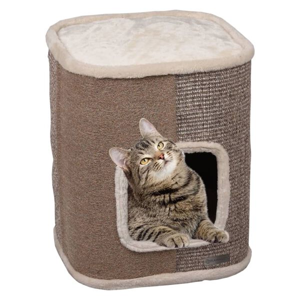 FLAMINGO 2-in-1 Cat Scratching Barrel George S 40x40x49 cm Beige