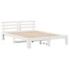 vidaXL Bed Frame with Headboard White 140 x 200 cm Solid Pine Wood