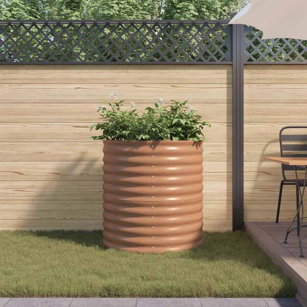 vidaXL Raised Bed Brown 80 x 80 x 81 cm Steel
