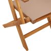 vidaXL Folding Garden Chairs 4 pcs Taupe Fabric and Solid Wood