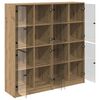 vidaXL Highboard 2 pcs Artisan Oak 68 x 37 x 142 cm Engineered Wood