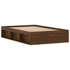 vidaXL Bed Frame without Mattress Brown Oak 120x190 cm Small Double Small Double
