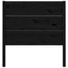vidaXL Headboard Black 96x4x100 cm Solid Wood Pine