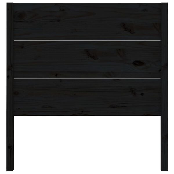 vidaXL Headboard Black 96x4x100 cm Solid Wood Pine