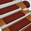 vidaXL Stair Mats Self-adhesive 15 pcs 65x21x4 cm Bordeaux Red Rectangular Edge