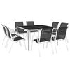 vidaXL 9 Piece Outdoor Dining Set Steel