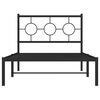 vidaXL Metal Bed Frame without Mattress with Headboard Black 100x190cm