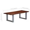 vidaXL Coffee Table with Live Edges 115x60x40 cm Solid Acacia Wood