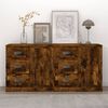 vidaXL Sideboards 2 pcs Smoked Oak Engineered Wood