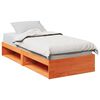 vidaXL Day Bed without Mattress Wax Brown 100x200 cm Solid Wood Pine
