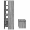 vidaXL Shoe Cabinet with Shelf 2 pcs Grey Sonoma Engineered Wood