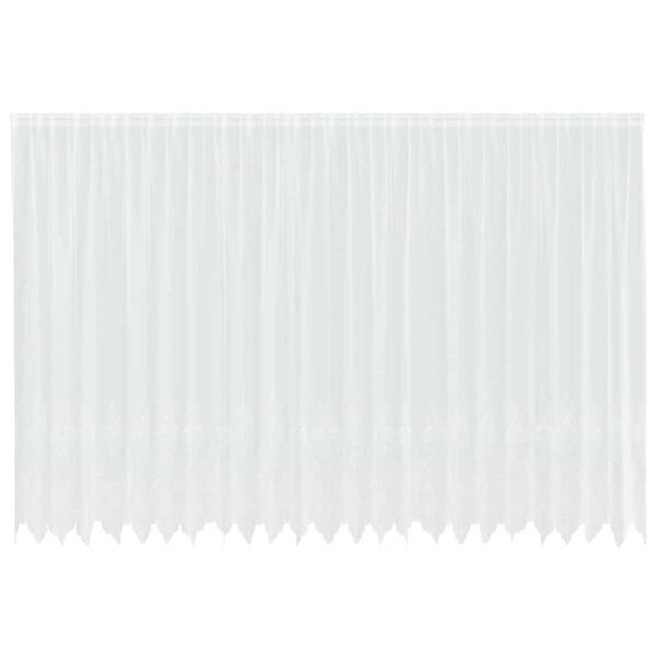 vidaXL Lace Curtain with Curtains Floral White 240 x 600 cm Polyester