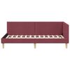 vidaXL Corner Bed Frame with Headboard Wine Red 90 cm x 200 cm Velvet
