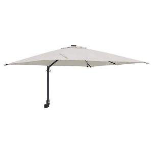 vidaXL Garden Parasol Sand 248.5 x 247.5 x 160 cm Polyester and Steel