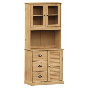 vidaXL Highboard "VIGO" 78x40x175 cm Solid Wood Pine