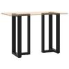 vidaXL Bar Table Legs T-Shaped&nbsp;2 pcs Black 50x35x(90-91) cm Steel