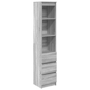 vidaXL Highboard Grey Sonoma 37.5x35x180 cm Engineered Wood
