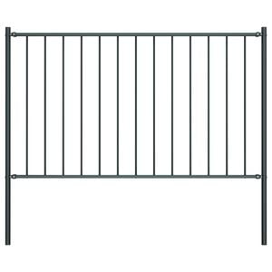 vidaXL Fence Panel "Woerden" with Posts Steel 1,7x0,75 m Anthracite