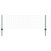 vidaXL Euro Fence with Post 50 x 0.6 m PVC-Coated Steel Green Mesh