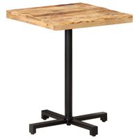 vidaXL Bistro Table Square 60x60x75 cm Rough Mango Wood