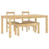 vidaXL 4 Piece Dining Set Panama Solid Wood Pine