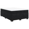 vidaXL Box Spring Bed with Mattress Black 140x200 cm Velvet