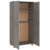 vidaXL Wardrobe HAMAR Light Grey 89x50x180 cm Solid Wood Pine