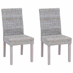 vidaXL Dining Chair 2 pcs White Wash 45 x 54 x 93 cm