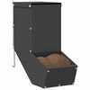 vidaXL Rabbit Feeder Black 12.5 x 26 x 28.5 cm Cold-Rolled Steel