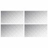 vidaXL Stair Tread Rectangular 4 pcs Silver 90 x 50 cm Aluminium
