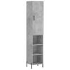 vidaXL Highboard Concrete Grey 34,5x34x180 cm Engineered Wood