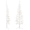 vidaXL Slim Artificial Half Christmas Tree with Stand White 120 cm