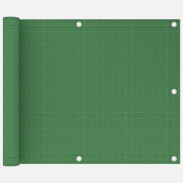 vidaXL Balcony Screen Light Green 75x300 cm HDPE