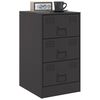 vidaXL Bedside Cabinet Black 34.5x39x62 cm Steel