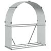 vidaXL Log Holder Silver 120x45x140 cm Galvanised Steel