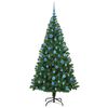 vidaXL Upside-down Artificial Pre-lit Christmas Tree with Ball Set PVC