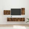 vidaXL TV Wall Cabinet Set 4 pcs Smoked Oak Engineered Wood
