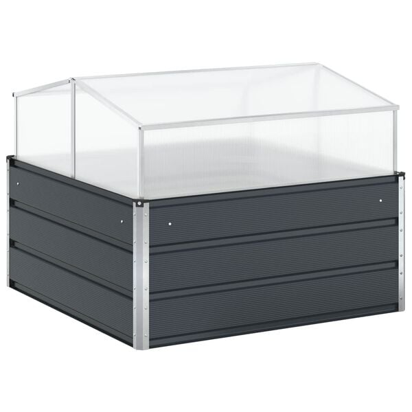 vidaXL Planter Anthracite 100 x 100 x 77 cm Galvanised Steel