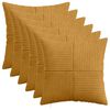 vidaXL Cushion Cover 6 pcs ALMELO Yellow 40 x 40 cm Corduroy