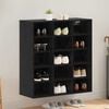 vidaXL Shoe Cabinet Black Oak 77.5 x 30 x 83.5 cm Engineered Wood
