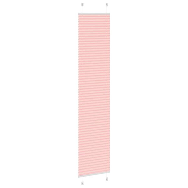 vidaXL Pleated Blind Pink 50x200 cm Fabric Width 49.4 cm Polyester