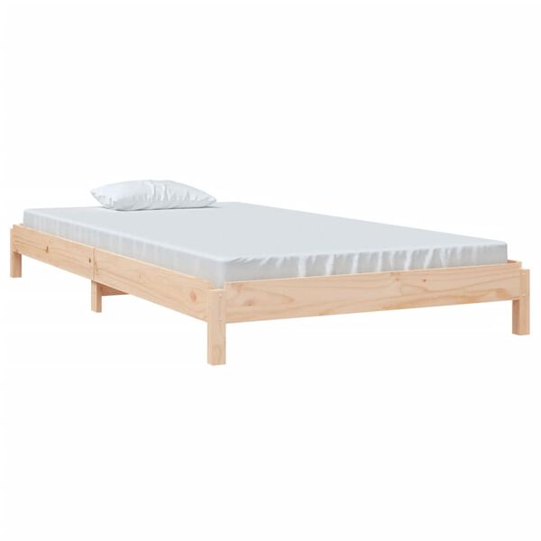 vidaXL Stack Bed without Mattress 100x200 cm Solid Wood Pine