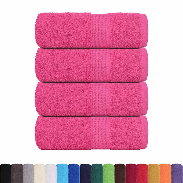 vidaXL Guest Towels "FROGN" 4 pcs Pink 30x50 cm 360 gsm