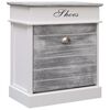 vidaXL Shoe Cabinet Grey 50x28x58 cm Paulownia Wood