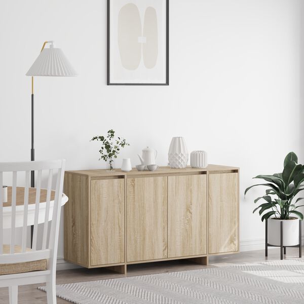 vidaXL Sideboard Sonoma Oak 135 x 41 x 75 cm Engineered Wood