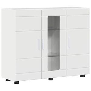 vidaXL Sideboard High gloss white 55.5 x 29 x 100 cm Engineered Wood
