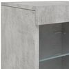 vidaXL Sideboard with LED Lights Concrete Grey 123x37x67 cm