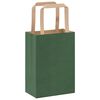 vidaXL Paper Bags 250 pcs with Handles Green 15x8x21 cm