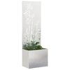 vidaXL Garden Privacy Screen Floral Sliver 50 x 140 cm Stainless steel